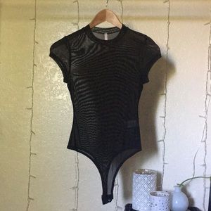 Black Mesh Bodysuit